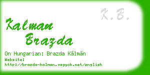kalman brazda business card