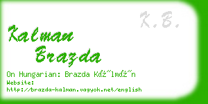 kalman brazda business card